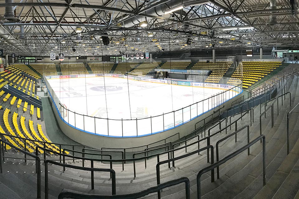 Die Eissporthalle in Frankfurt.