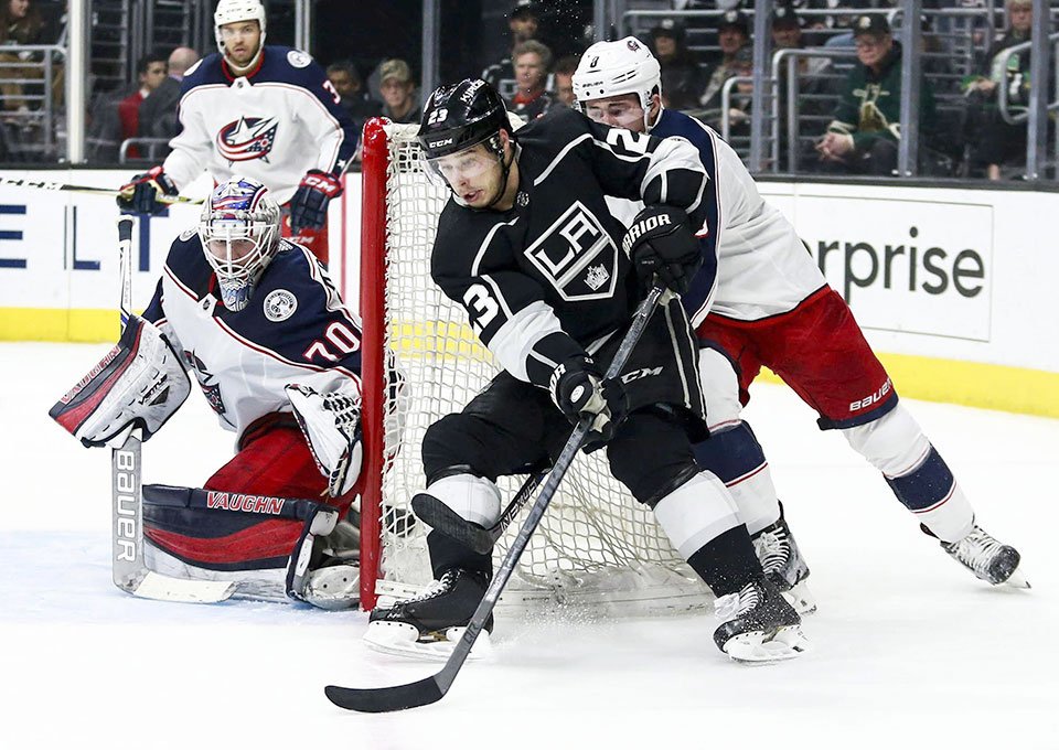 Dustin Brown von den Los Angeles Kings beim Spiel gegen Columbus.