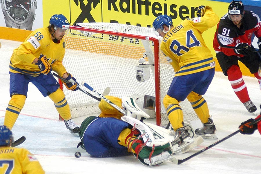 Torchance fr Kanada im Spiel gegen Schweden.