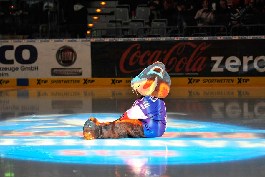 Udo, das Maskottchen der Adler Mannheim.