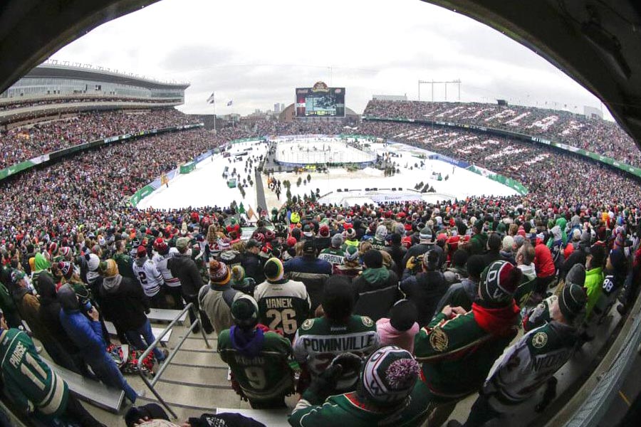 Das TCF Bank Stadium beim Spiel der Minnesota Wild gegen die Chicago Blackhawks. Das TCF Bank Stadium beim Spiel der Minnesota Wild gegen die Chicago Blackhawks.