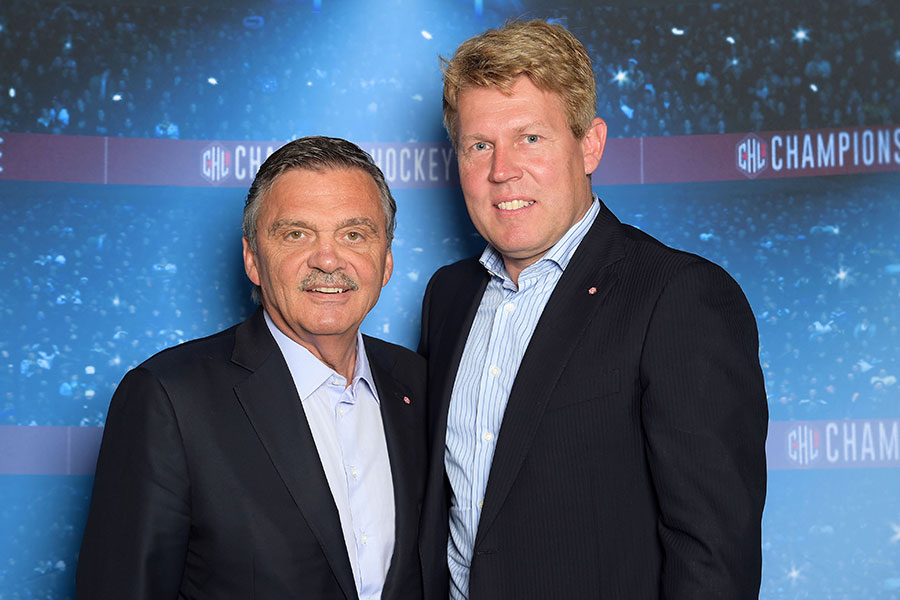 IIHF-Pr�sident Rene Fasel und DEL-Gesch�ftsf�hrer Gernot Tripcke sind neu im Vorstand.