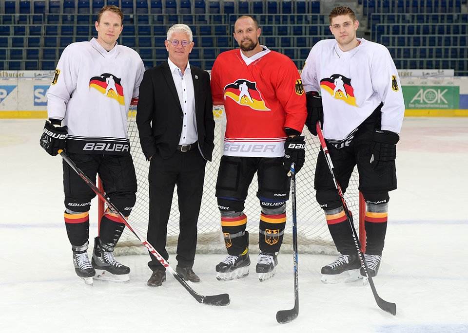 Christian Ehrhoff, Franz Reindl, Dennis Seidenberg und Leon Draisaitl.