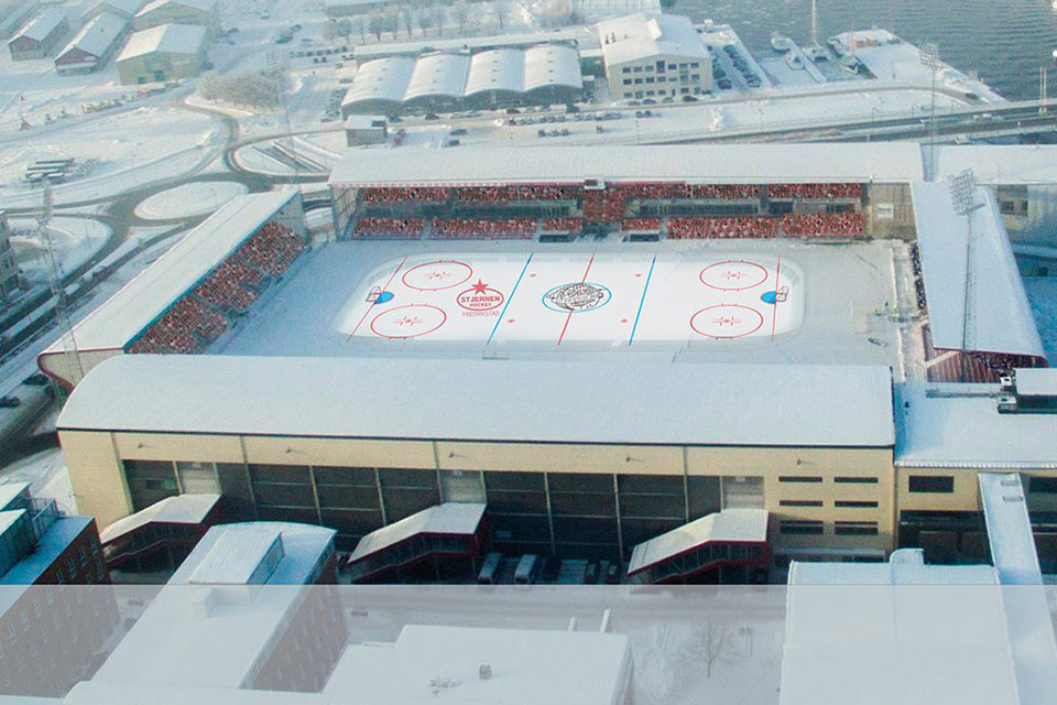 Das Stadion in Fredrikstad.