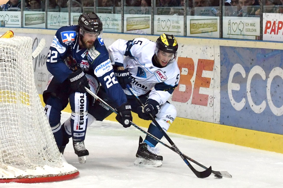Spielszene Iserlohn gegen Ingolstadt.
