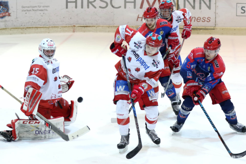 Spielszene Selb gegen Landshut.