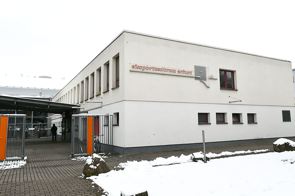 Die Spielstätte der Black Dragons in Erfurt.