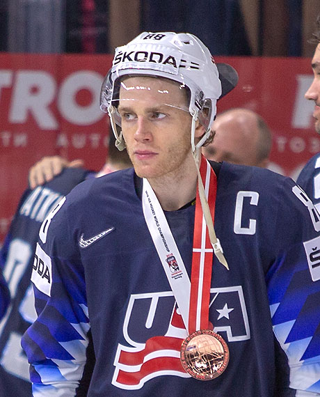 Patrick Kane mit der Bronze-Medaille.