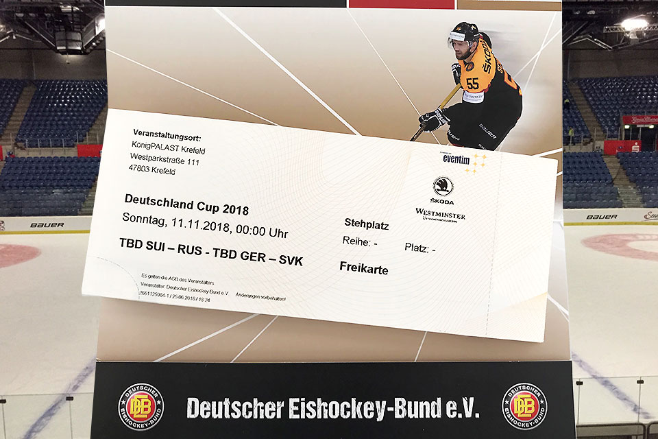 Tickets fr den Deutschland Cup in Krefeld.