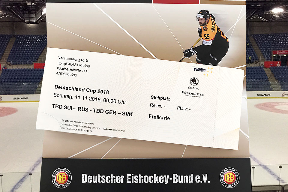 Tickets für den Deutschland Cup in Krefeld.