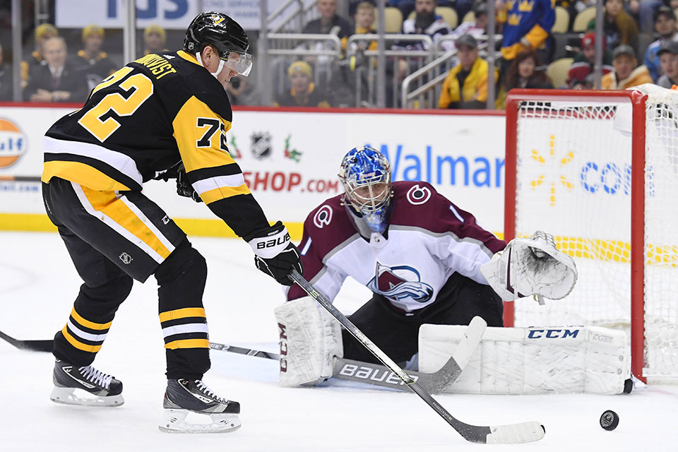 Patric Hornqvist erzielte eine lupenreinen Hattrick beim Spiel Pittsburgh gegen Colorado.