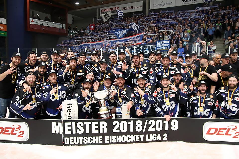 Der neue DEL2-Meister Ravensburg.