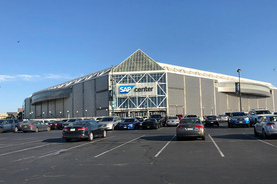 In der SAP-Arena in San Jose sind Massenveranstaltungen verboten.