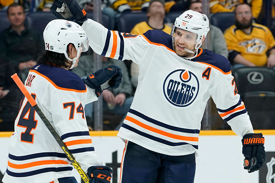 Leon Draisaitl war an fnf Toren beim Sieg der Edmonton Oilers in Nashville beteiligt.