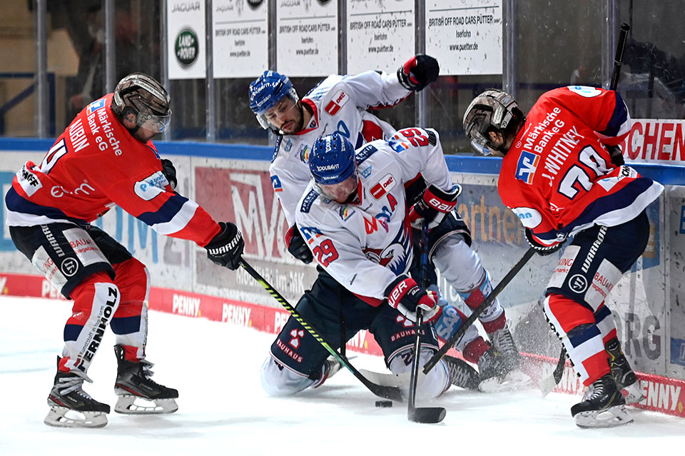 Spielszene Iserlohn gegen Mannheim.