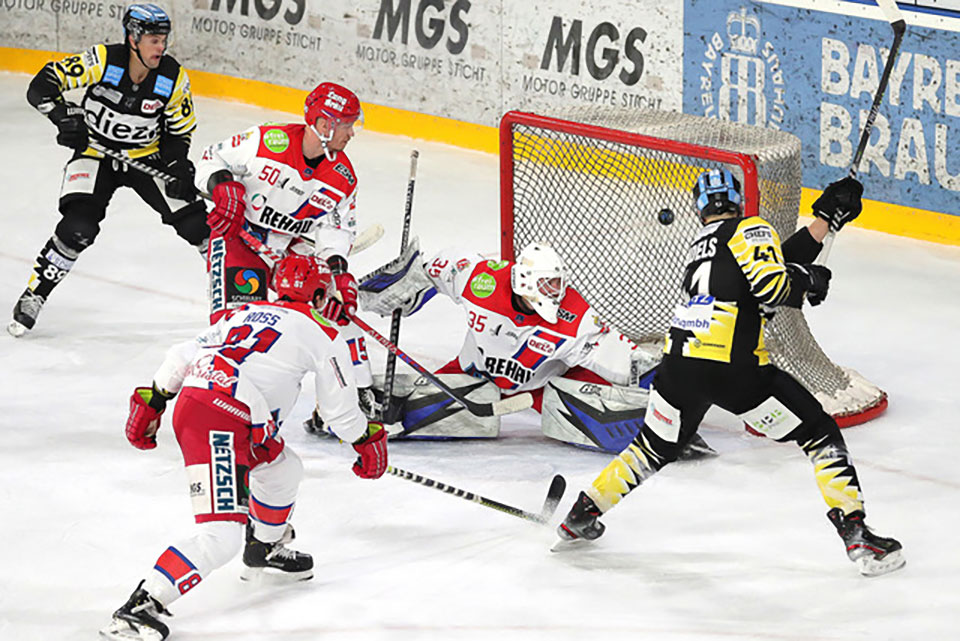 Spielszene Bayreuth gegen Selb.