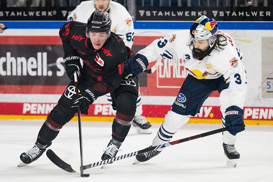 Justin Sch�tz von den K�lner Haien und Dominik Bittner von Red Bull M�nchen.