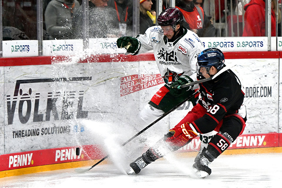 Spielszene Dsseldorf gegen Rosenheim.