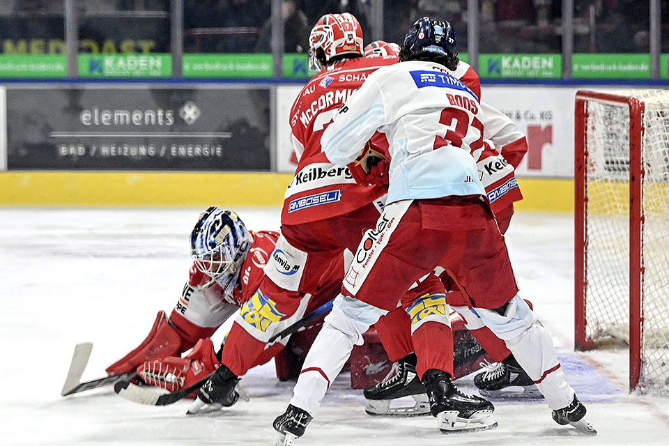 Spielszene Crimmitschau gegen Dsseldorf.