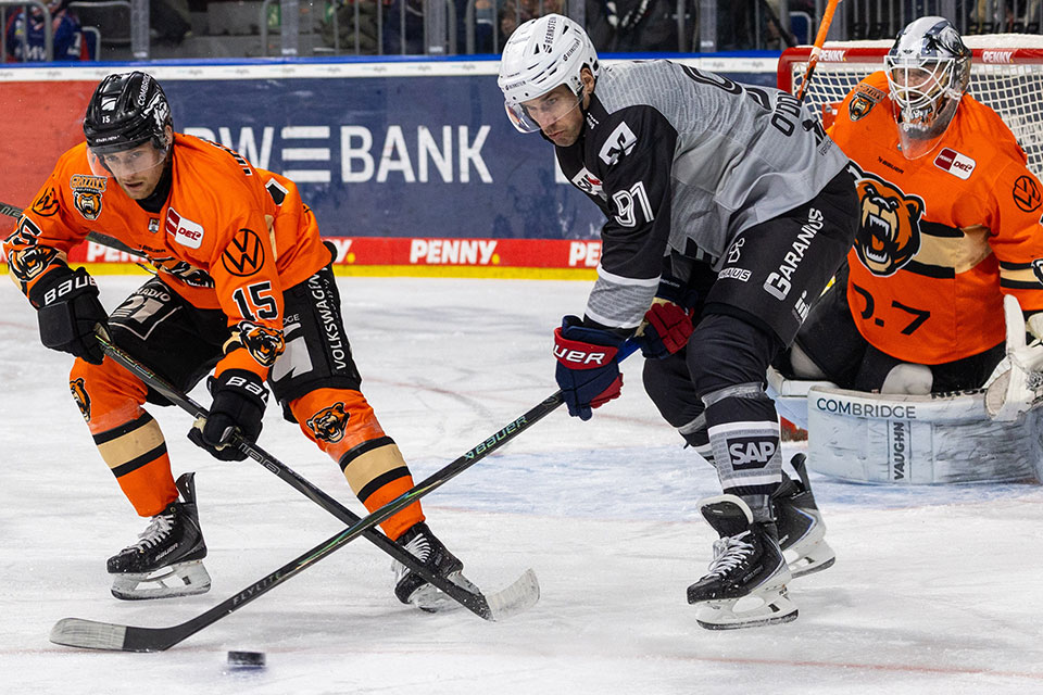 Spielszene Mannheim gegen Wolfsburg.