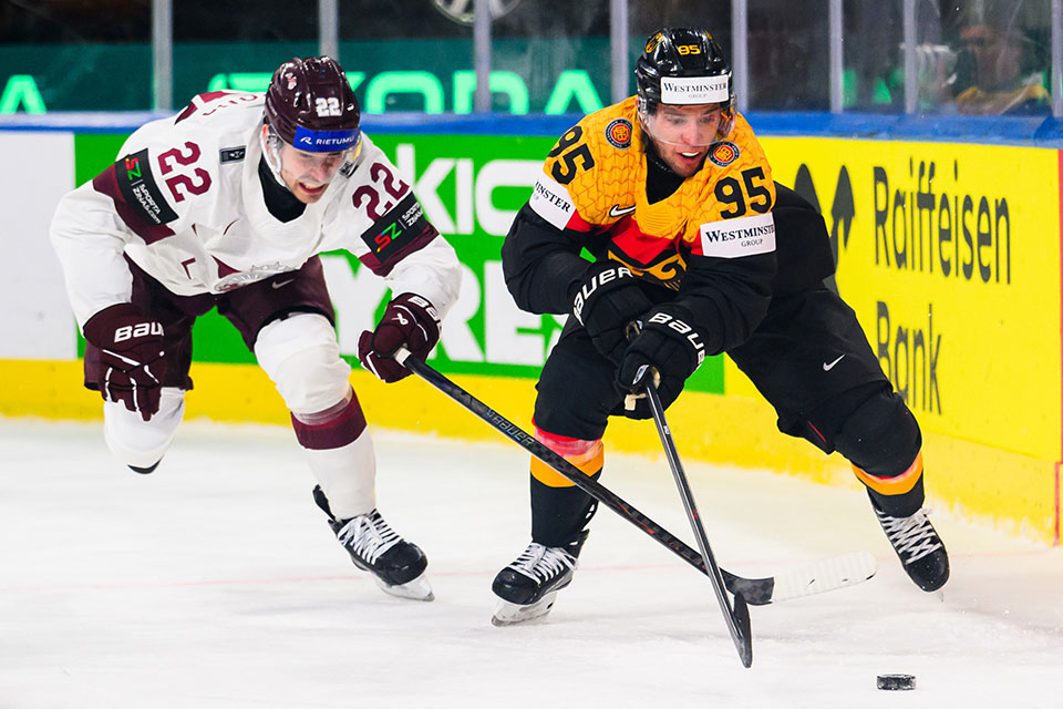 Toms Andersons von Team Lettland und Frederik Tiffels von Team Deutschland.